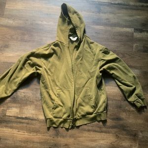 Army Green Kids Size 12-14 H & M Zip-Up Jacket